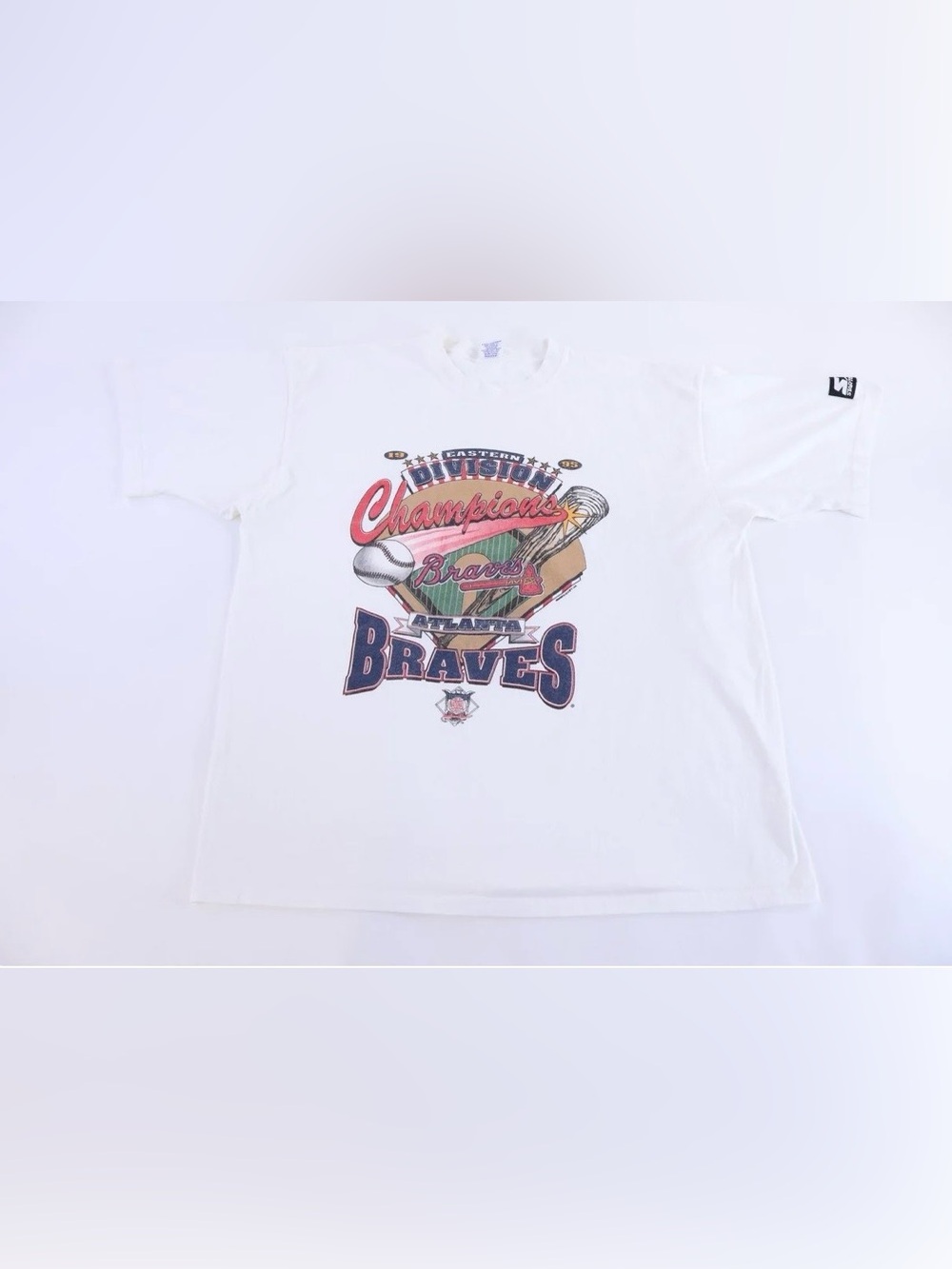 Vintage 1995 Atlanta Braves NL East Division Champions Starter T-shirt XL